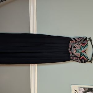 Strapless embroidered dress